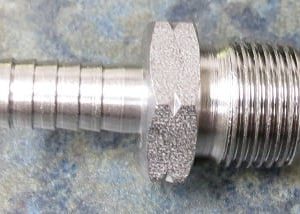 ADAPTER,3/8BSPT X 5/16BARB,SS