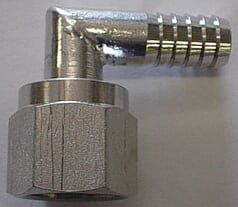 ELBOW,SWIVEL,90DEG,3/8BRB X 3/8FF,SS