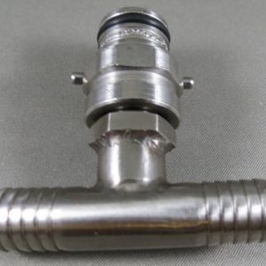 FITTING,1/2 BARB TEE X 2 PIN FIGAL CONNECTOR,SS