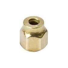 NUT,SHORT,1/2FLARE,BRASS